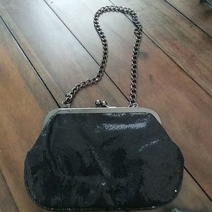 Express black evening bag